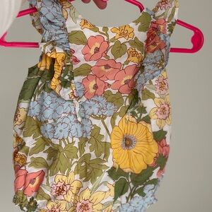 Janie and Jack Floral Print Baby Outfit